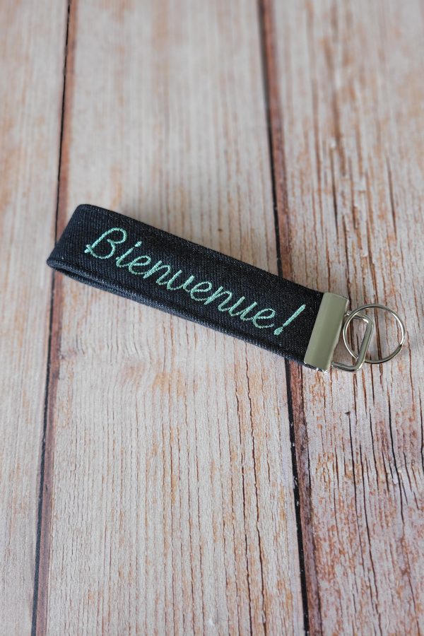 Porte-clé Bienvenue noir