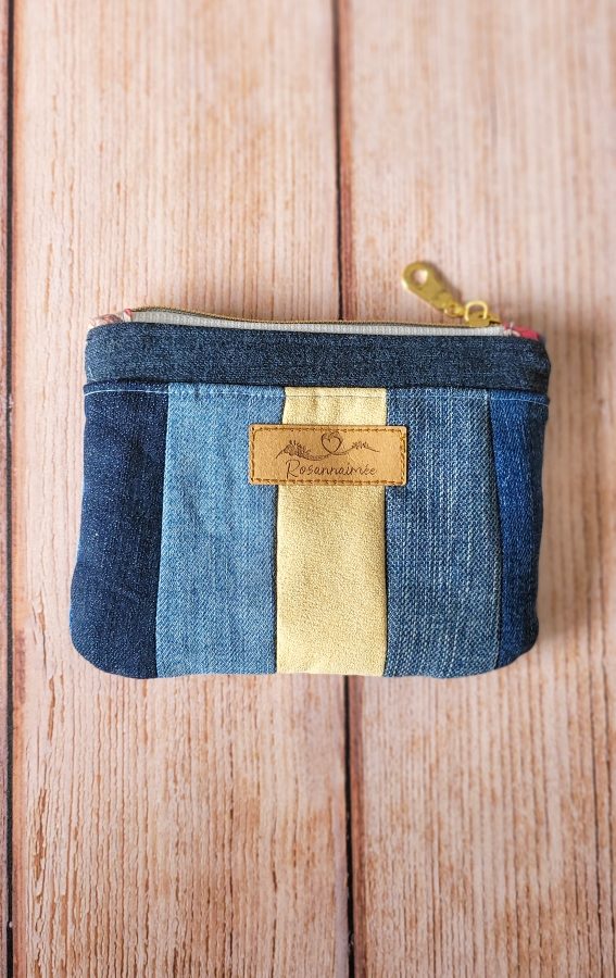 Pochette Aimée taille S bleue et jaune