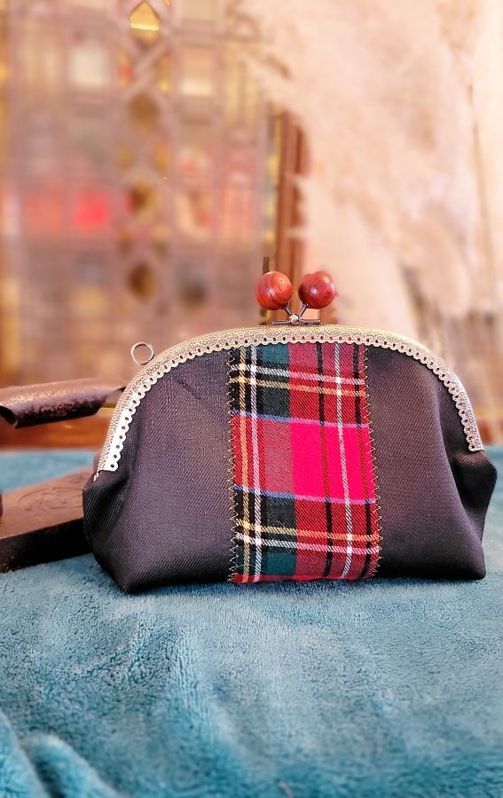 Petit sac Anne-Marie noir et tartan