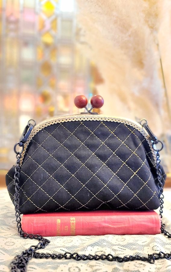 Petit sac Anne-Marie noir matelassé