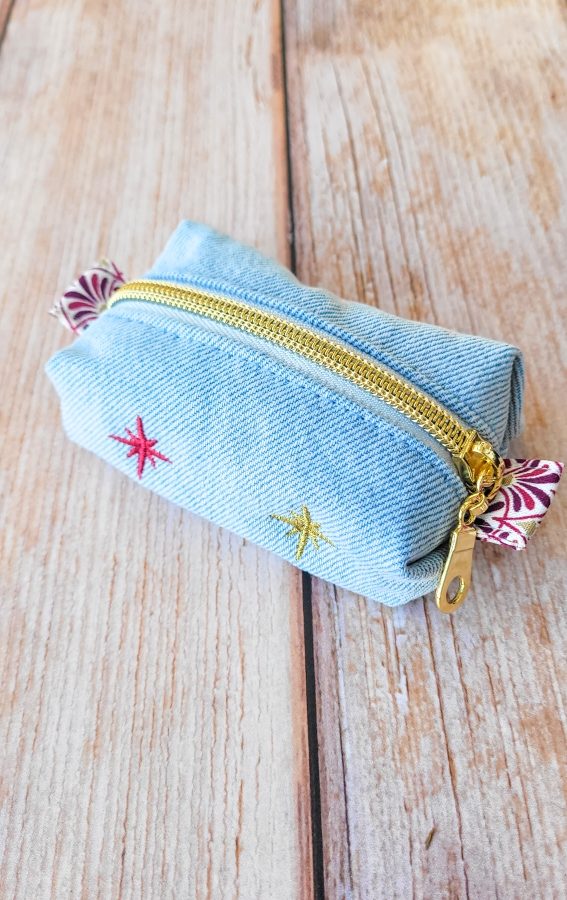 Porte-monnaie bourse Essentiel Etoile bleu clair