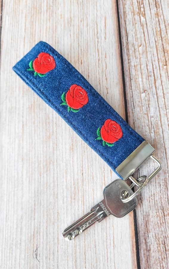 Porte-clé Essentiel Rose bleu foncé
