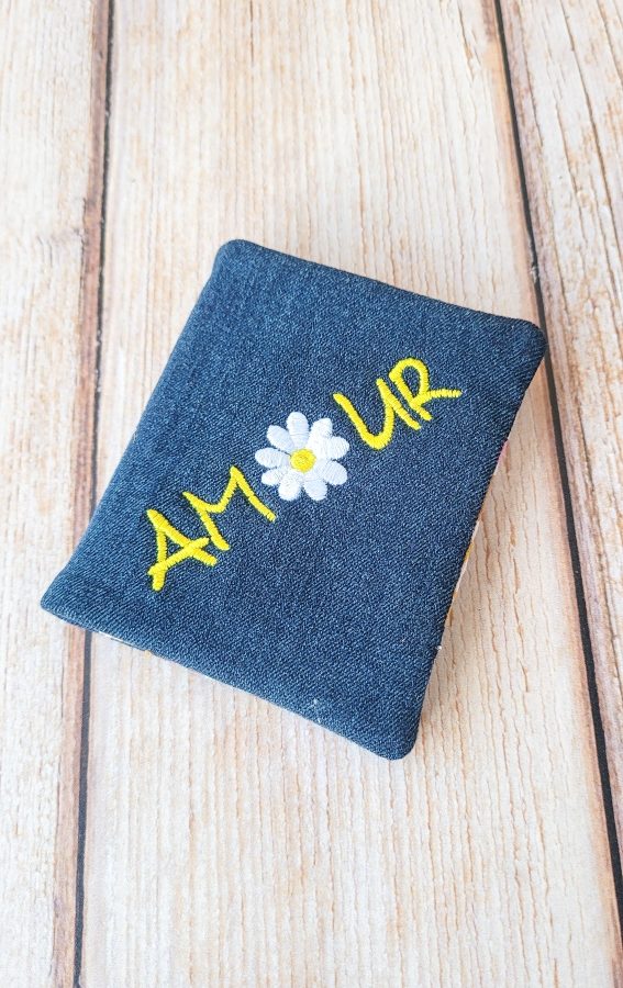 Porte-cartes Essentiel Amour bleu foncé