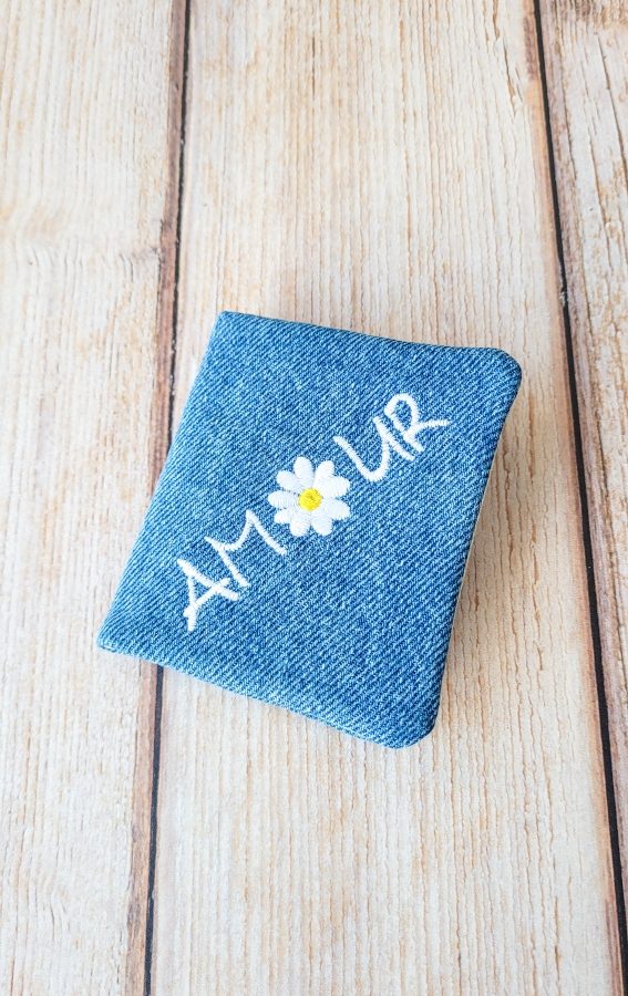 Porte-cartes Essentiel Amour bleu