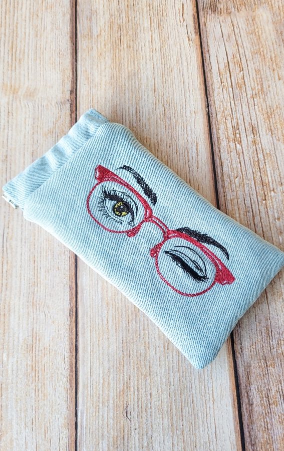 Etui à lunettes Essentiel Clin d'oeil bleu clair